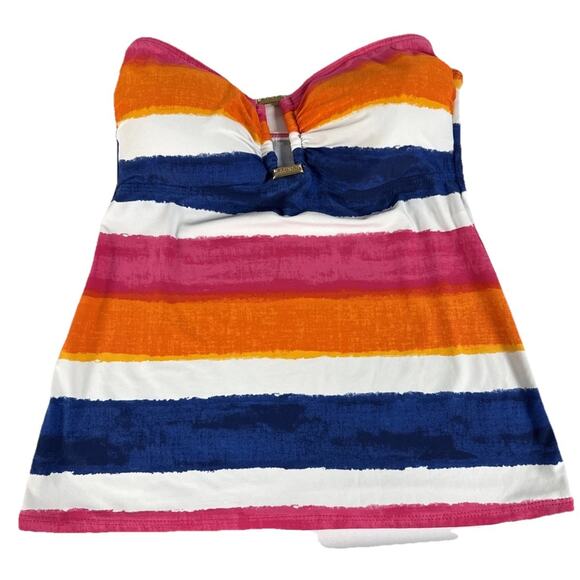 Ralph Lauren Strapless Top Womens Sz‎ 6 Striped Tankini - Picture 1 of 7
